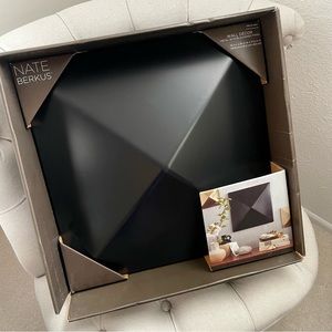 🖤 NIB Nate Berkus Black Stud Metal Wall home Decor one piece